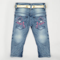 Girls Denim Pant - Blue