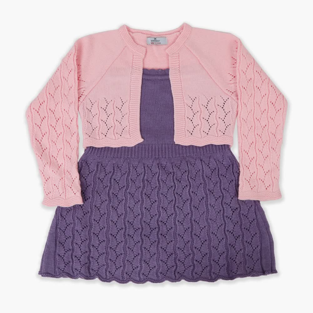 Girls Sweat Frock - Pink, Girls Frocks, Chase Value, Chase Value