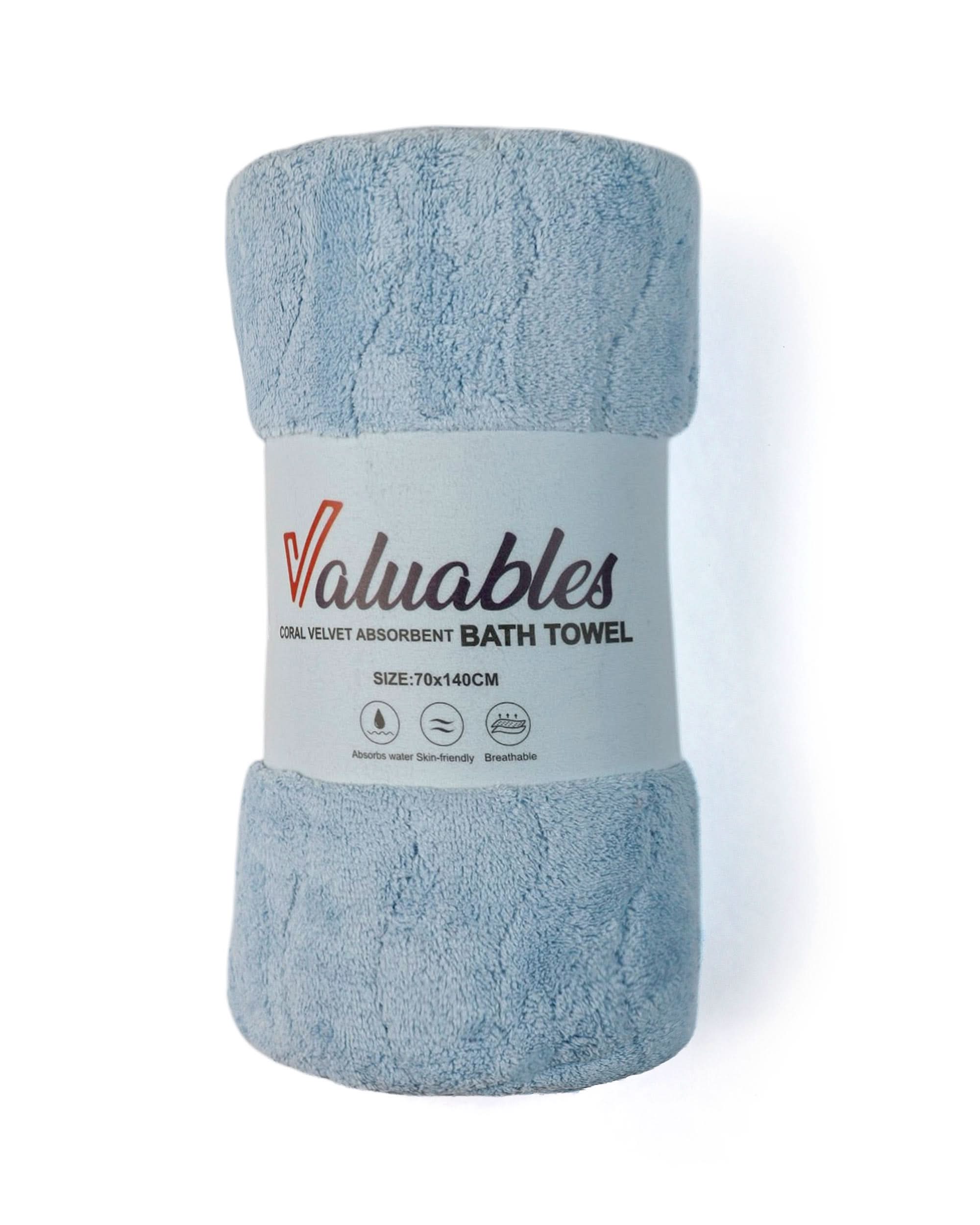 Valuables Fleece Piped Bath Towel- 70×140cm, Bath Towels, Chase Value, Chase Value