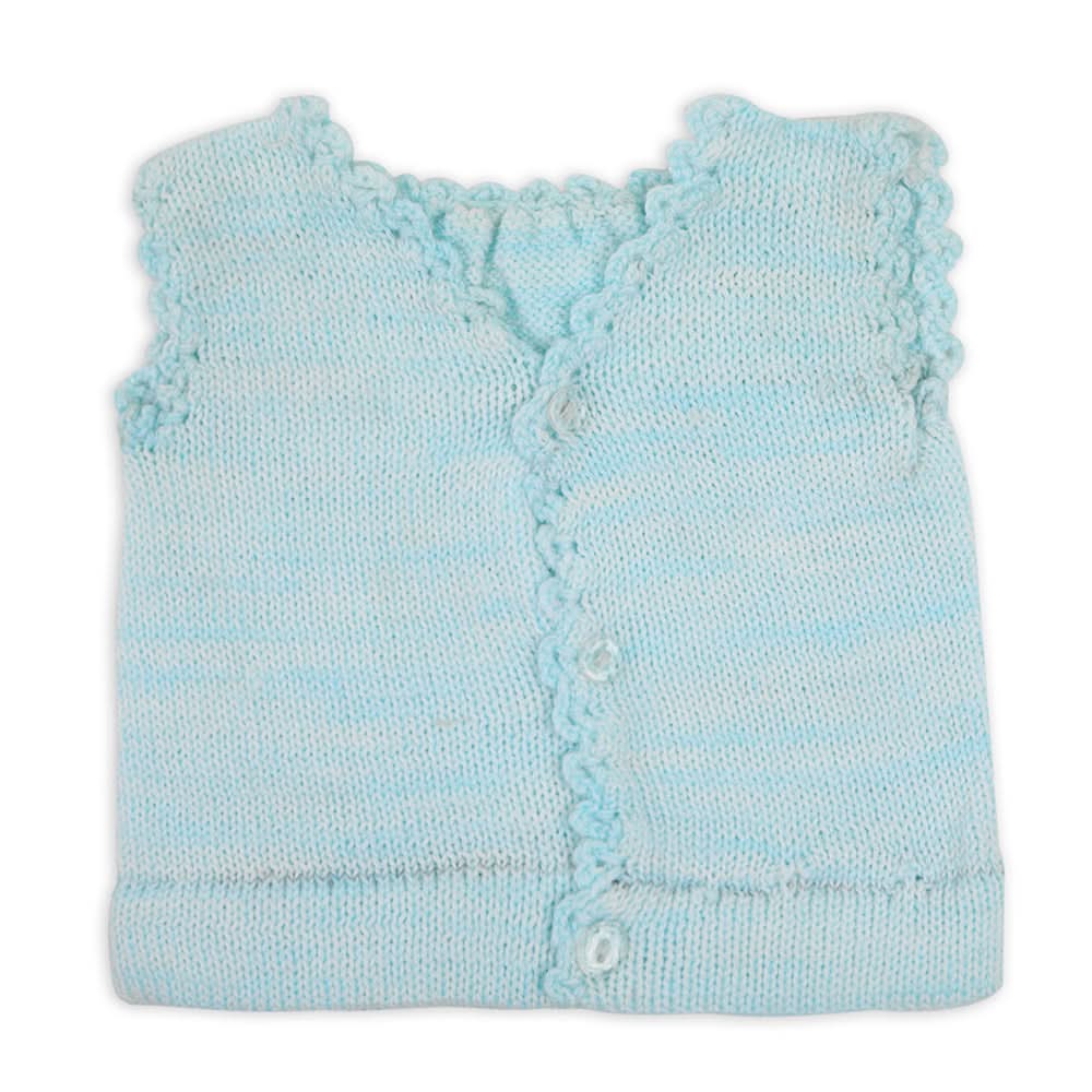 Newborn Girls Sweater - Sky Blue, Newborn Girls Winterwear, Chase Value, Chase Value
