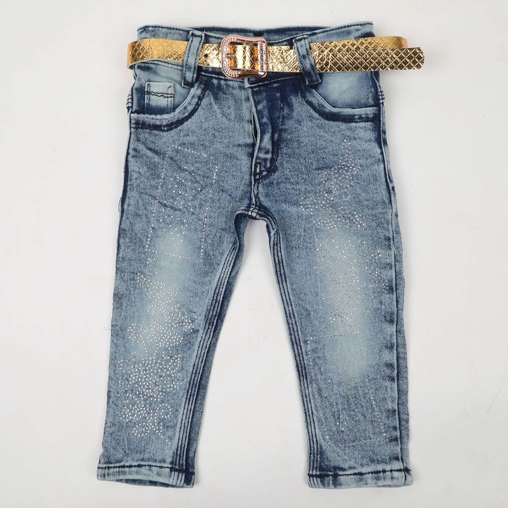 Girls Denim Pant - Blue, Girls Pants & Capri, Chase Value, Chase Value