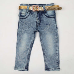 Girls Denim Pant - Blue