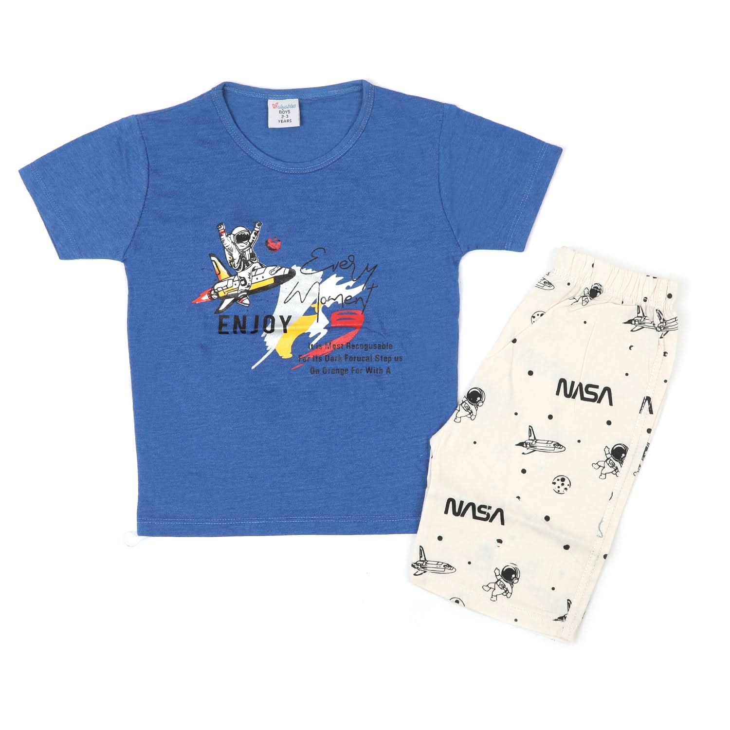 Boys Half Sleeves Short Suit - Blue, Boys Sets & Suits, Chase Value, Chase Value