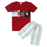 Valuable Boys Half Sleeves Short Suit - Maroon, Boys Sets & Suits, Chase Value, Chase Value