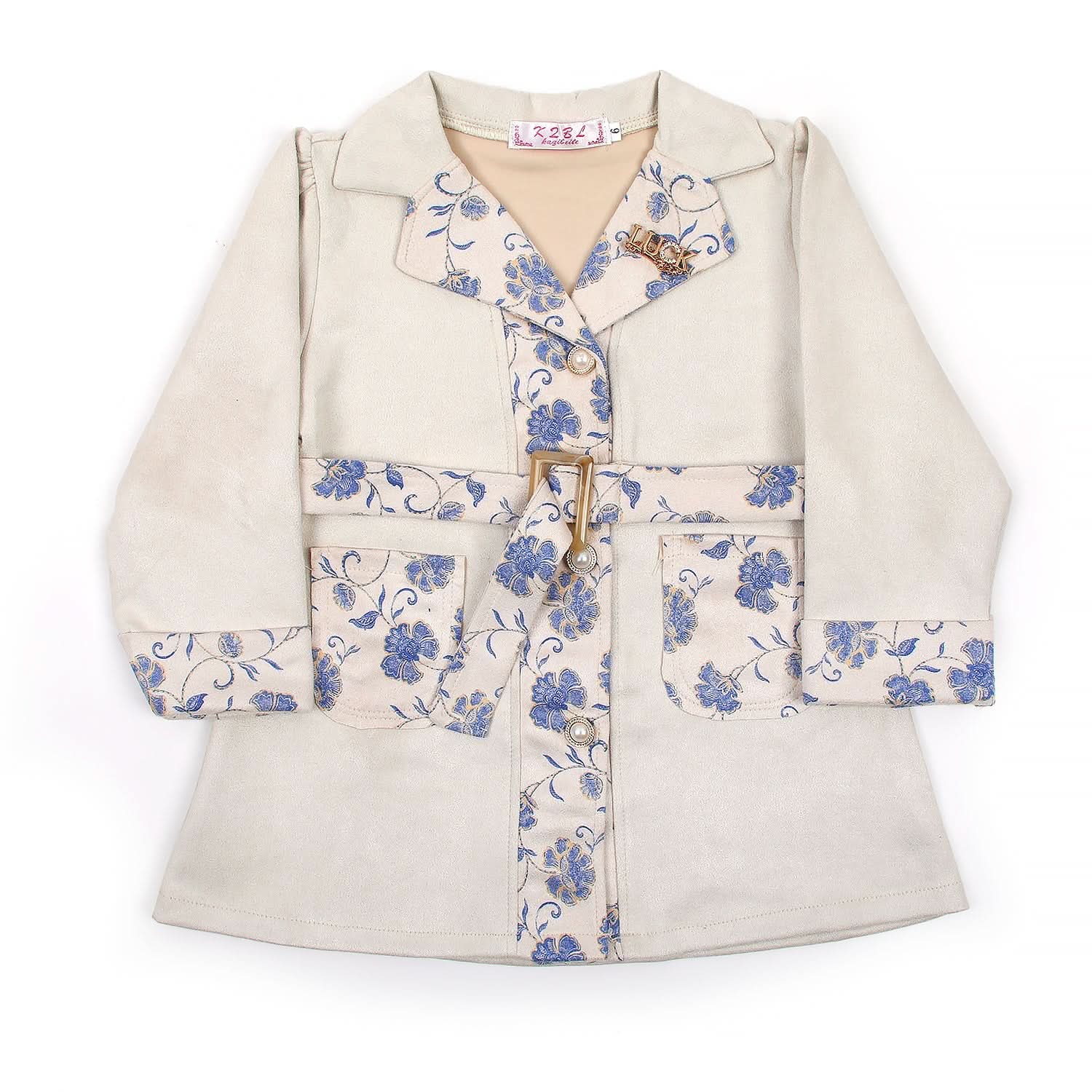 Girls Full Sleeves Frock - Blue, Girls Frocks, Chase Value, Chase Value