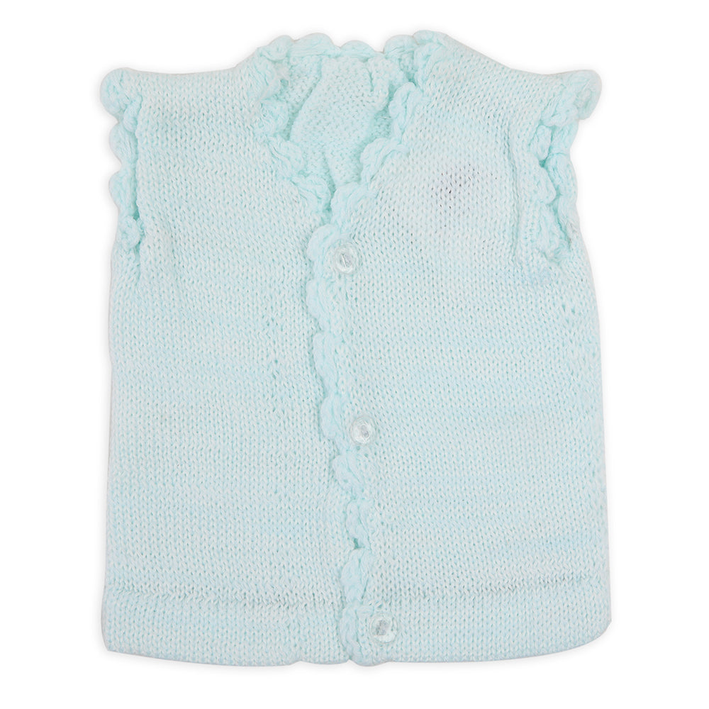 Newborn Girls Sweater - Cyan, Newborn Girls Winterwear, Chase Value, Chase Value