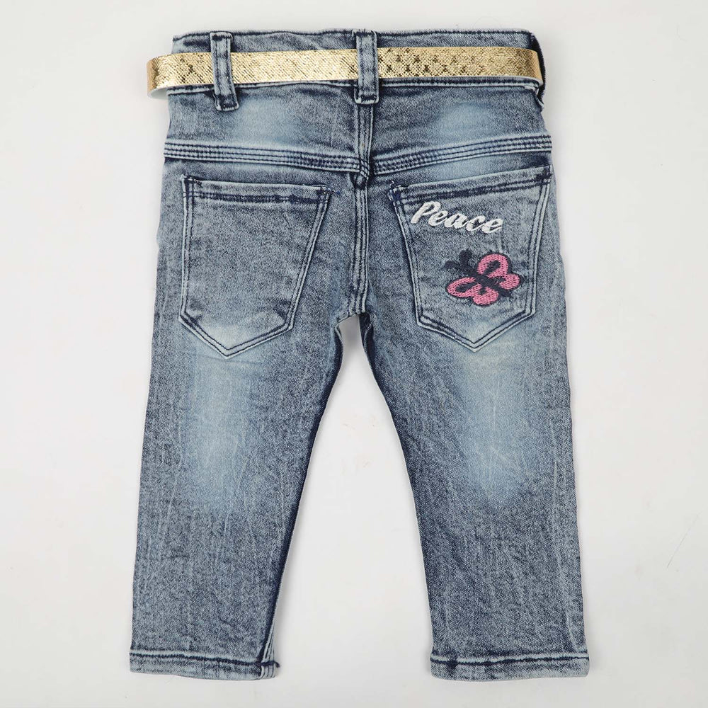 Girls Denim Pant - Blue, Girls Pants & Capri, Chase Value, Chase Value