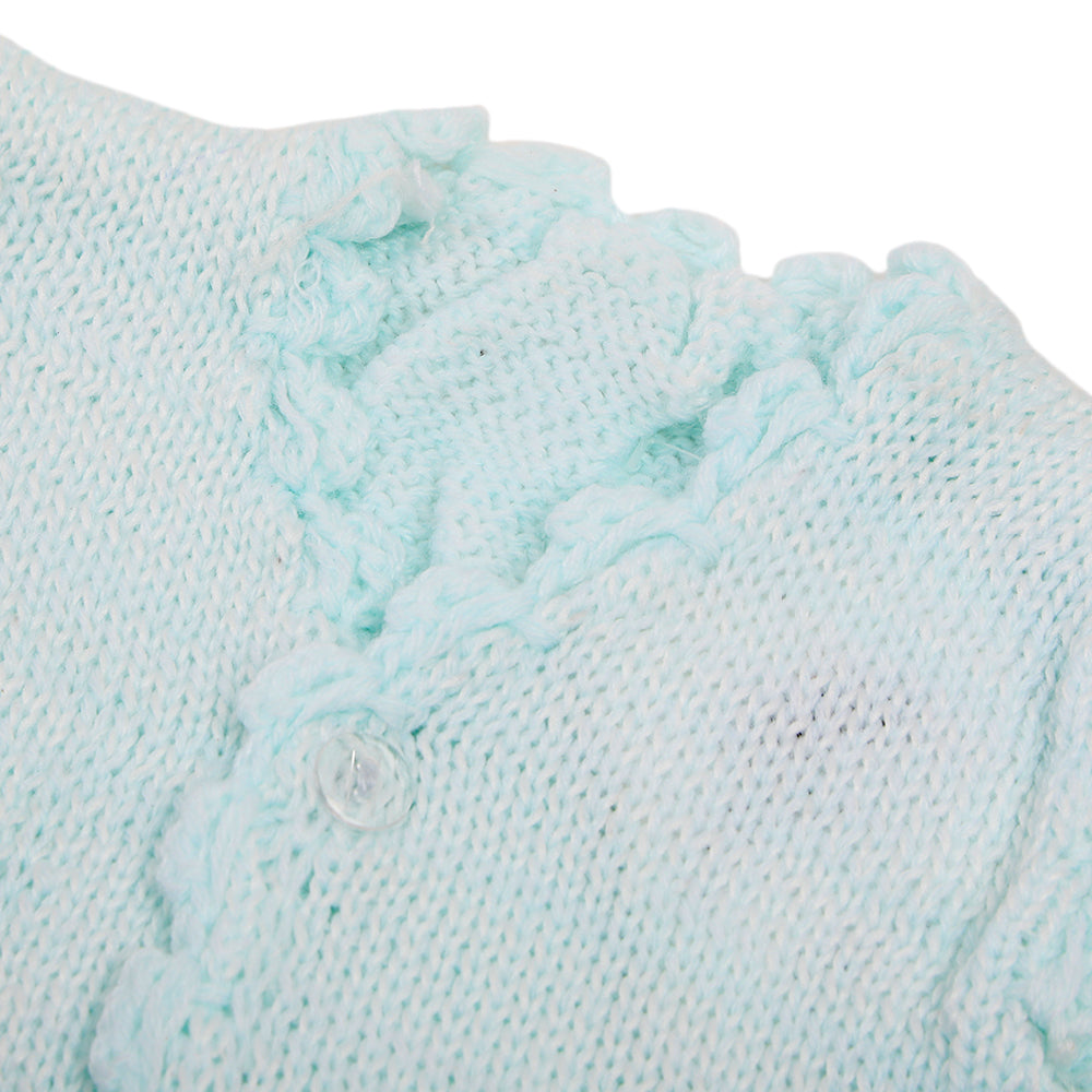 Newborn Girls Sweater - Cyan, Newborn Girls Winterwear, Chase Value, Chase Value