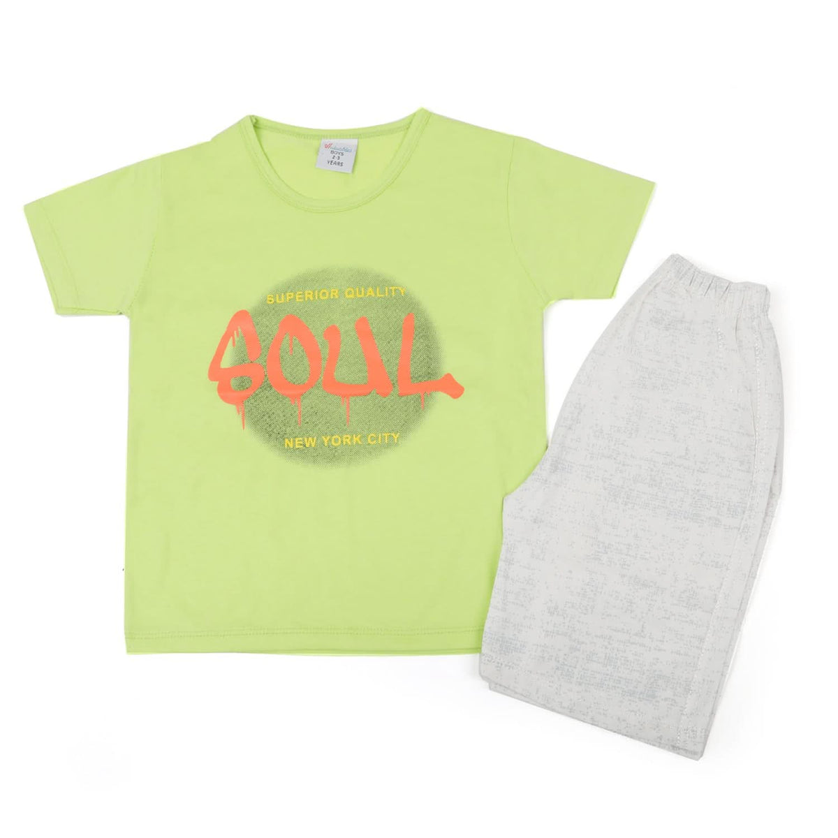 Boys Half Sleeves Short Suit - Green, Boys Sets & Suits, Chase Value, Chase Value