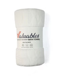 Valuables Fleece Piped Bath Towel- 70×140cm - White, Bath Towels, Chase Value, Chase Value