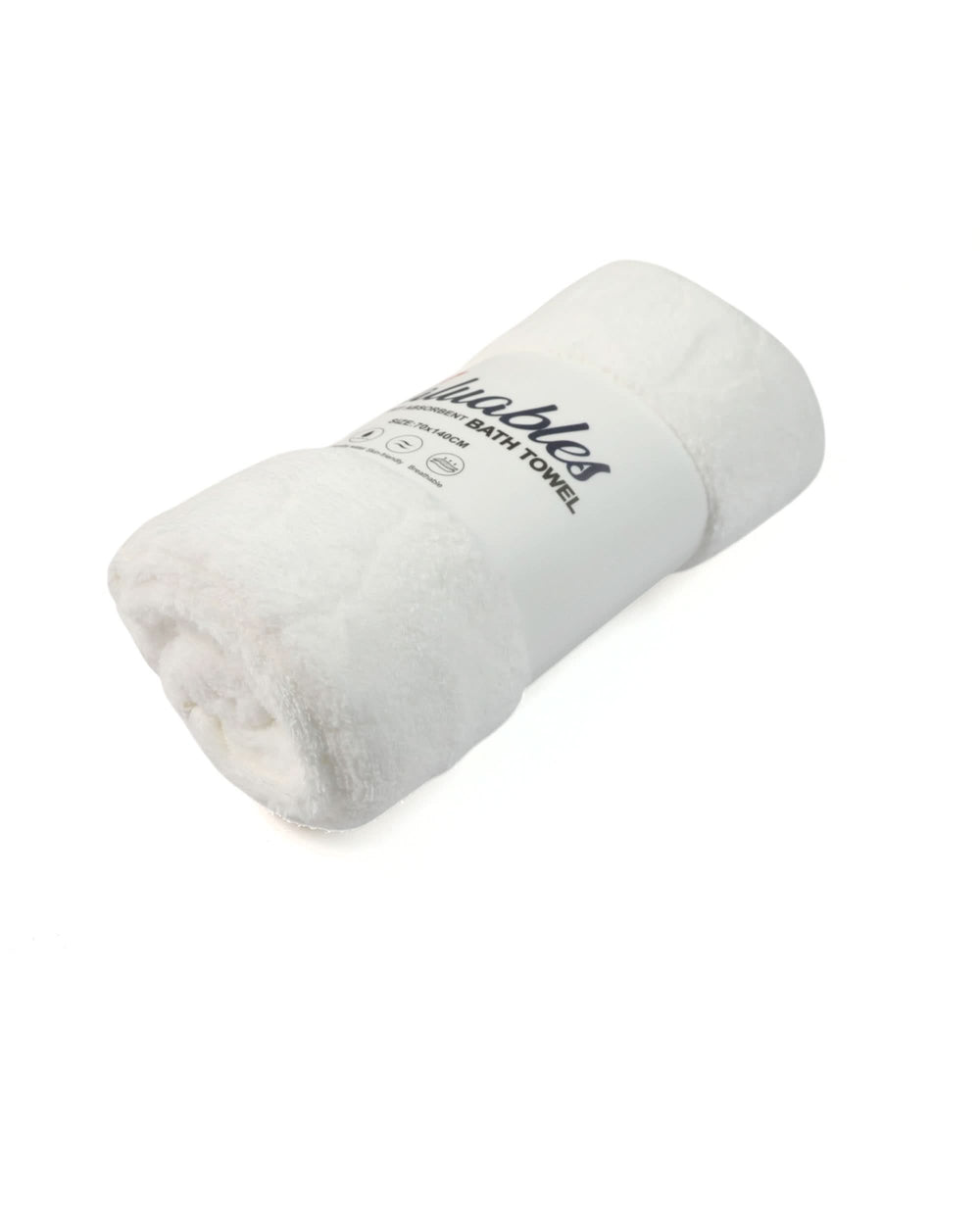Valuables Fleece Piped Bath Towel- 70×140cm - White, Bath Towels, Chase Value, Chase Value