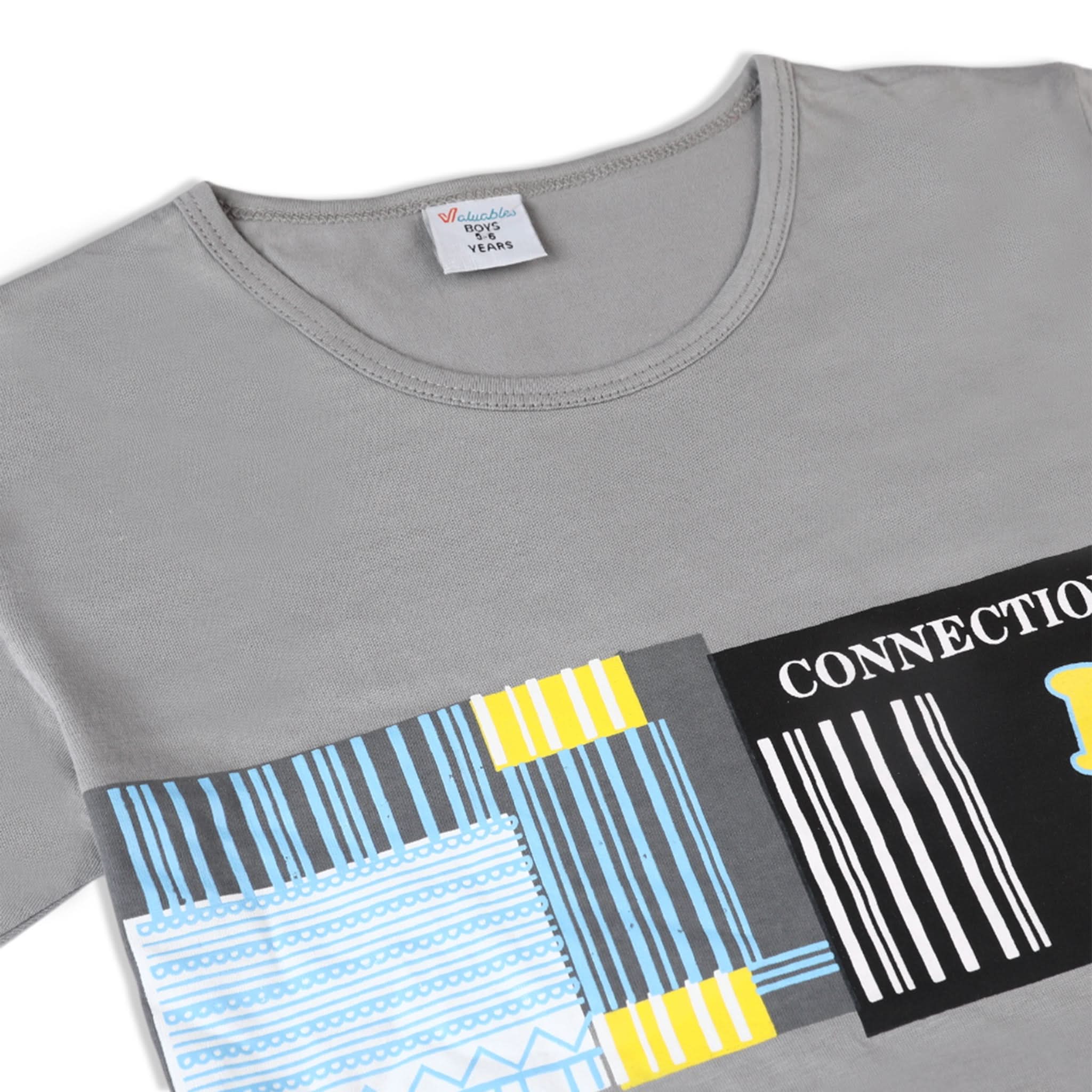 Valuable Boys Half Sleeves Short Suit - Grey, Boys Sets & Suits, Chase Value, Chase Value