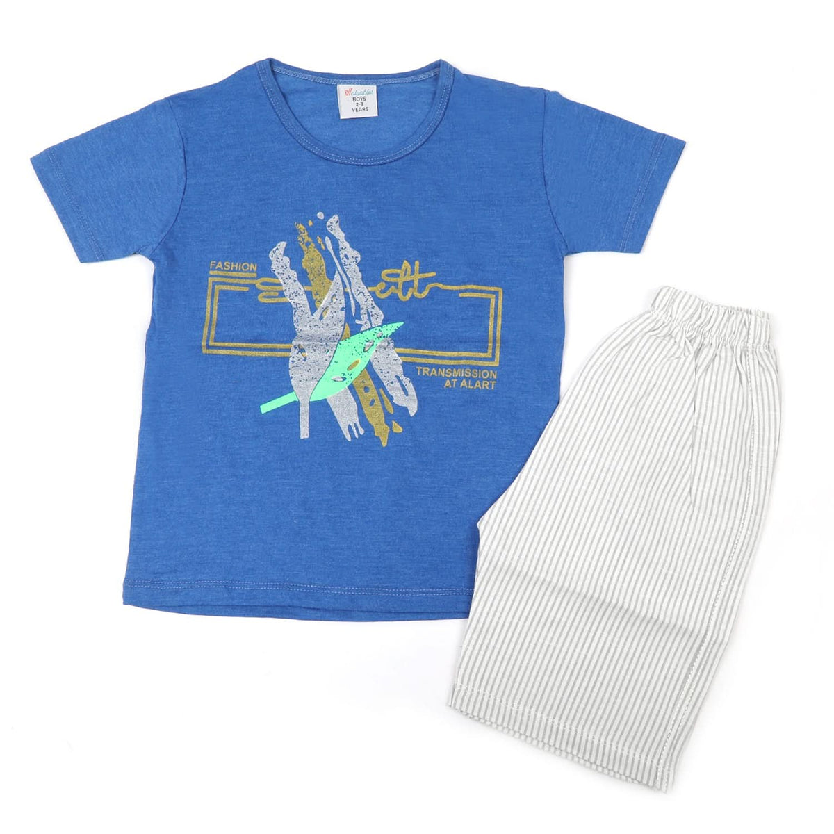 Boys Half Sleeves Short Suit - Blue, Boys Sets & Suits, Chase Value, Chase Value