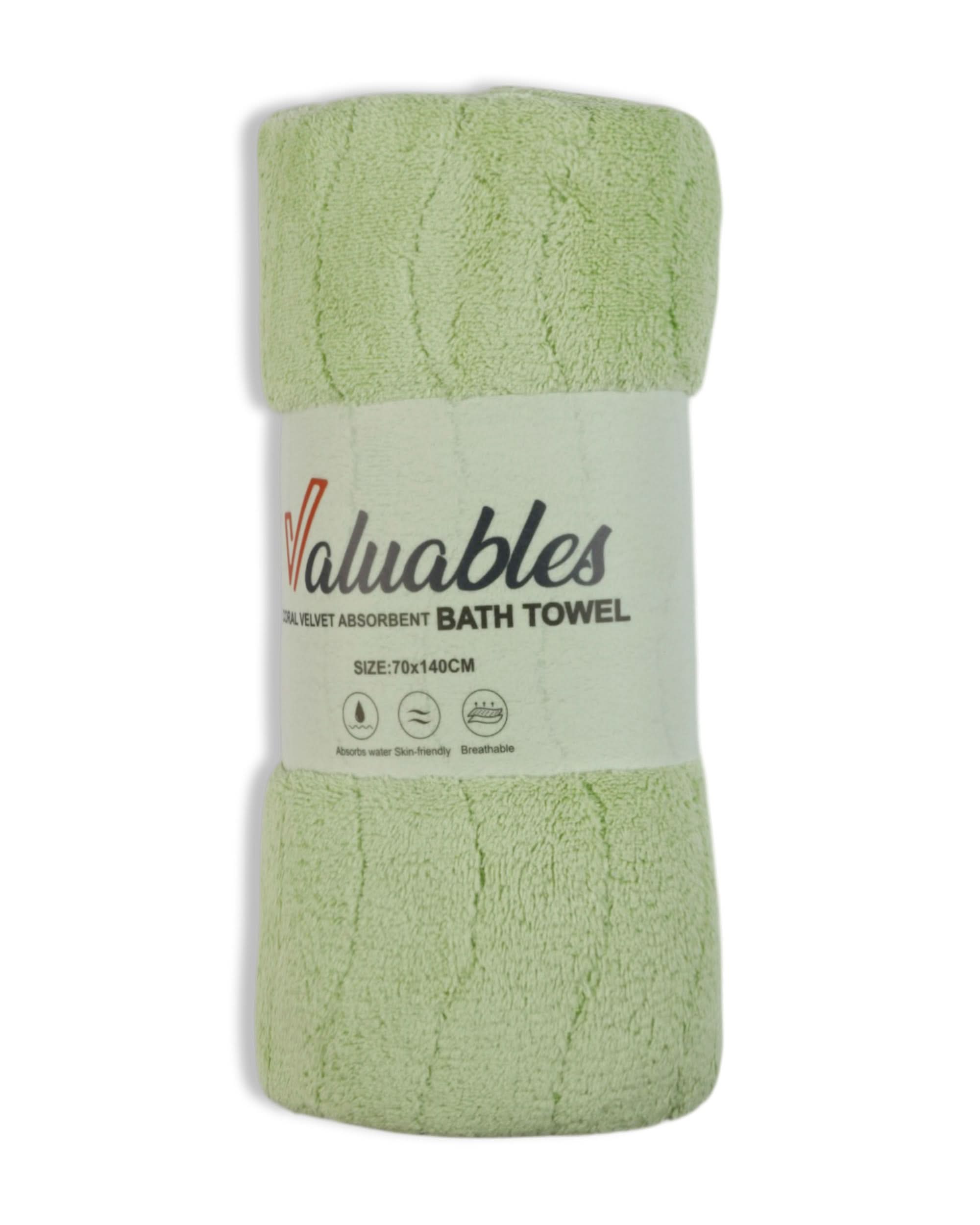 Valuables Fleece Piped Bath Towel- 70×140cm, Bath Towels, Chase Value, Chase Value