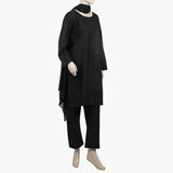 Women's Embroidered 3Pcs Stitched Shalwar Suit - Black, Women Shalwar Suits, Chase Value, Chase Value