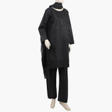 Women's Embroidered 3Pcs Stitched Shalwar Suit - Black, Women Shalwar Suits, Chase Value, Chase Value