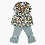 Girls Embroidered Shalwar Suit - Fawn, Girls Shalwar Kameez, Chase Value, Chase Value