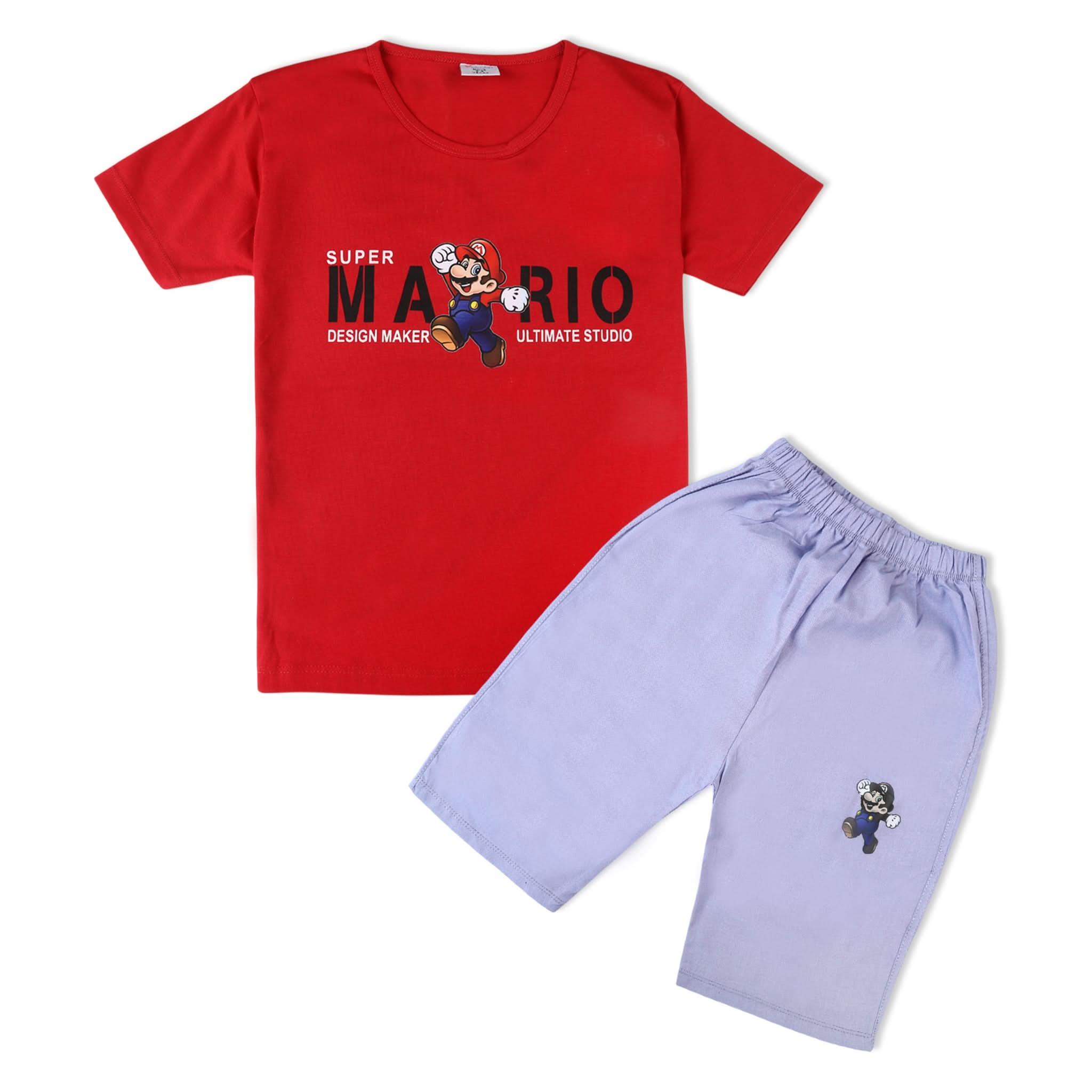Valuable Boys Half Sleeves Short Suit - Red, Boys Sets & Suits, Chase Value, Chase Value