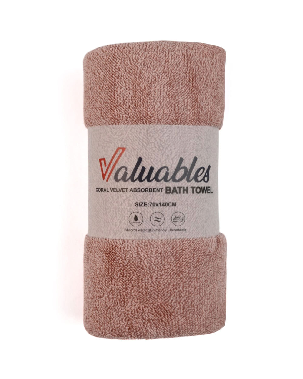Valuables Coral Fleece Bath Towel- 70×140cm, Bath Towels, Chase Value, Chase Value