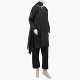 Women's Embroidered 3Pcs Stitched Shalwar Suit - Black, Women Shalwar Suits, Chase Value, Chase Value