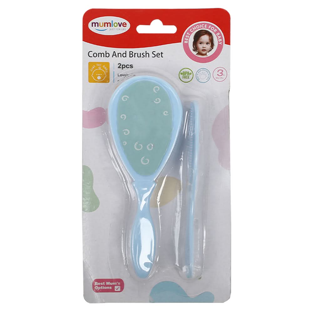 Mum Love Comb & Bursh Set - Blue, Kids Other Accessories, Chase Value, Chase Value