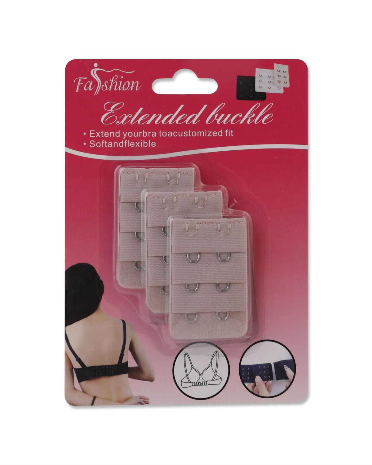 Bra 2 Hook Extension 3Pcs, Women Steps & Extenstion Hook, Chase Value, Chase Value