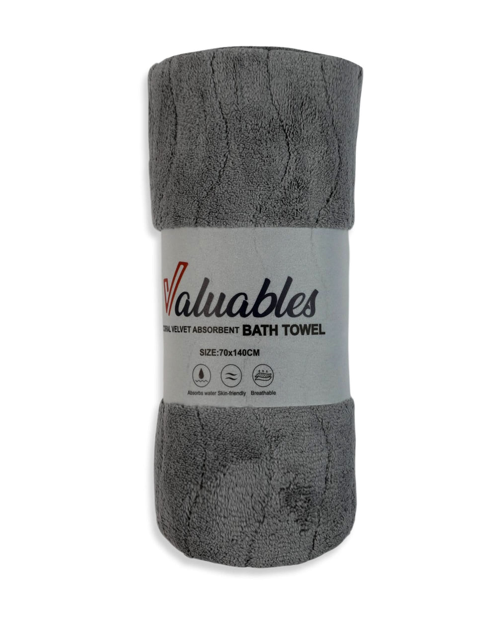 Valuables Fleece Piped Bath Towel- 70×140cm, Bath Towels, Chase Value, Chase Value