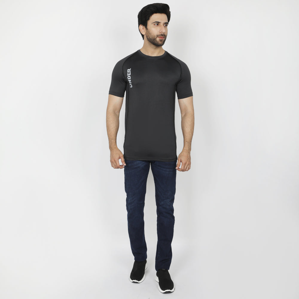 Men's Half Sleeves Round Neck T-Shirt - Black, Men's T-Shirts & Polos, Chase Value, Chase Value