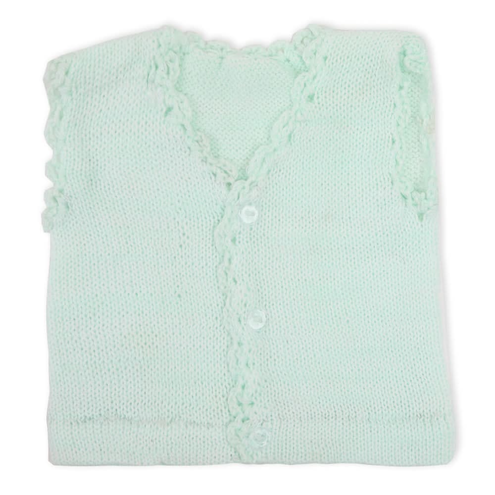 Newborn Girls Sweater - Green, Newborn Girls Winterwear, Chase Value, Chase Value
