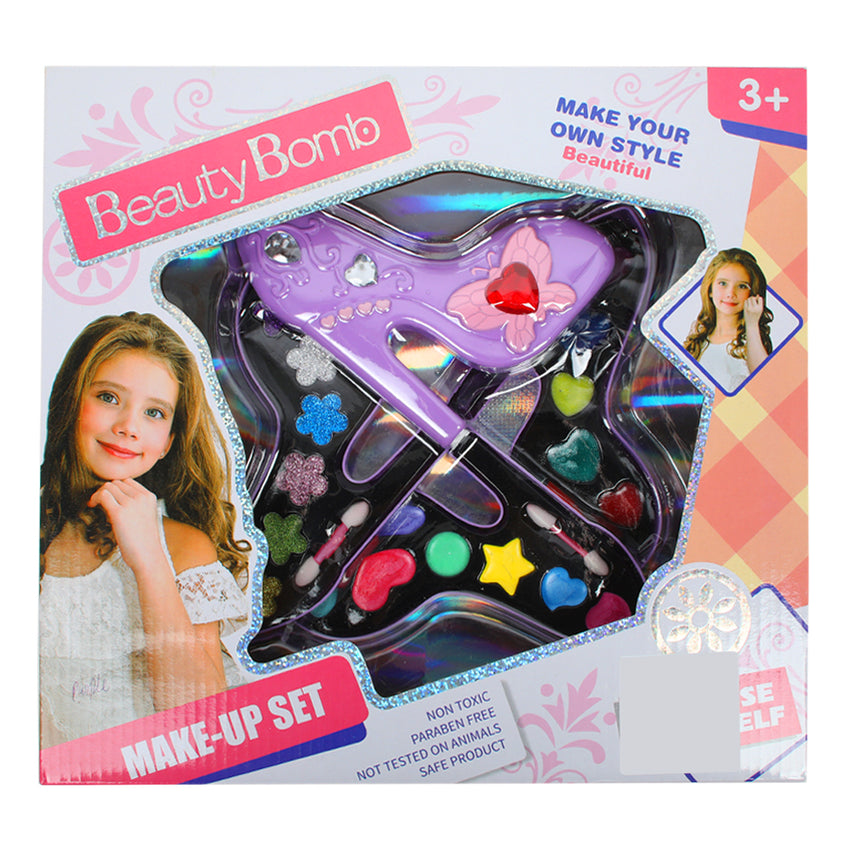 Heel Design Beauty Fashion Makeup Kit For Kids - Purple