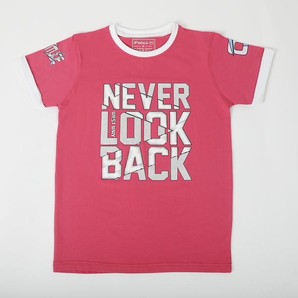 Boys Printed Half Sleeves T-Shirt - Pink, Boys T-Shirts, Chase Value, Chase Value