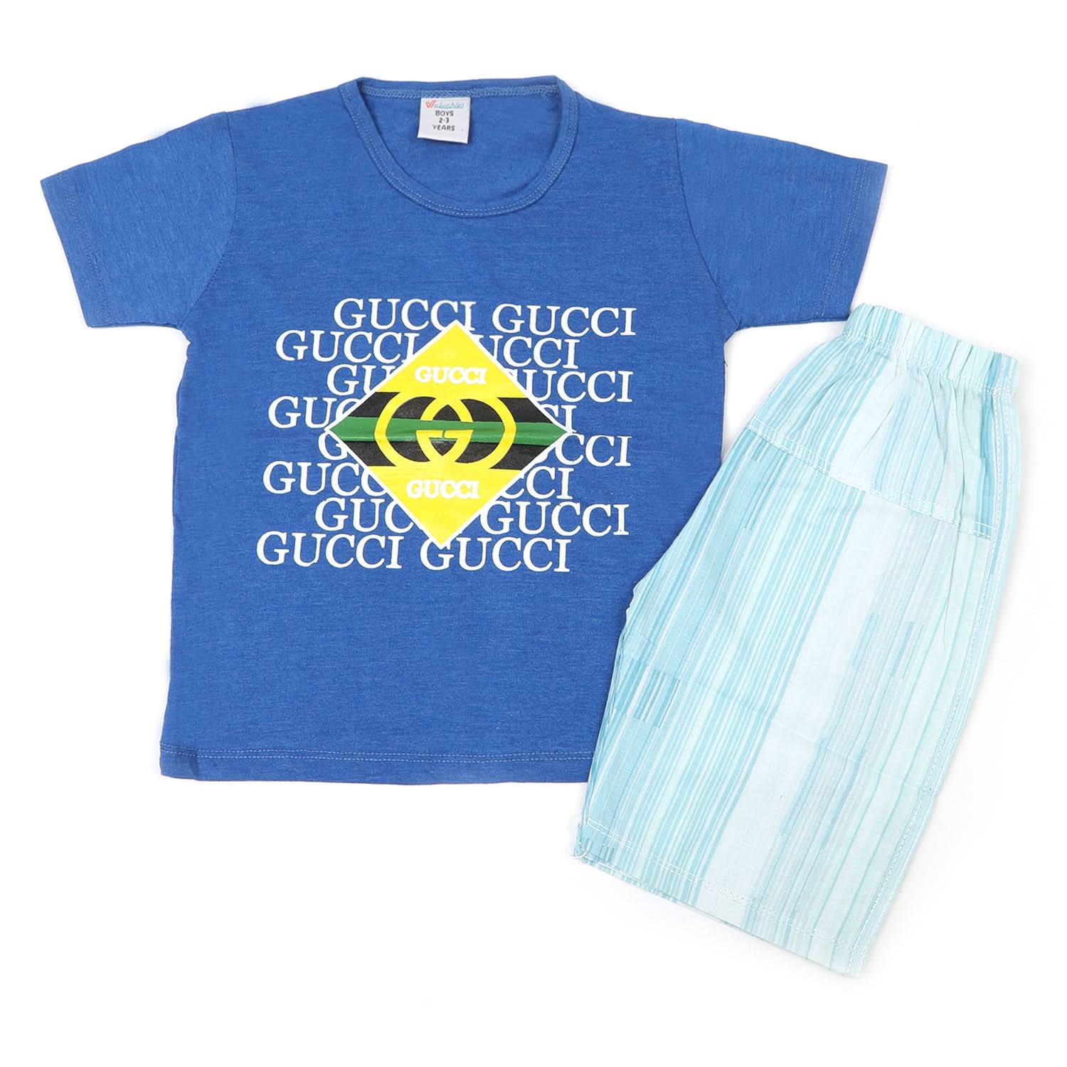 Boys Half Sleeves Short Suit - Blue, Boys Sets & Suits, Chase Value, Chase Value