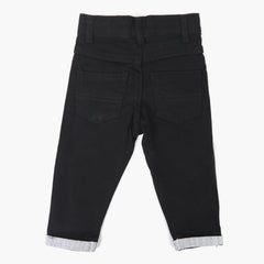 Newborn Girls Cotton Pant - Black