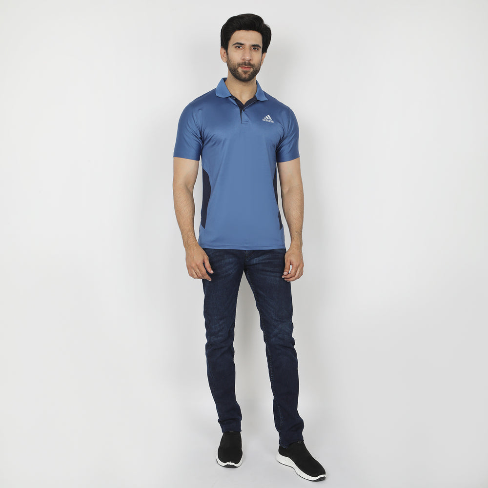 Men's Half Sleeves Polo T-Shirt - Blue, Men's T-Shirts & Polos, Chase Value, Chase Value