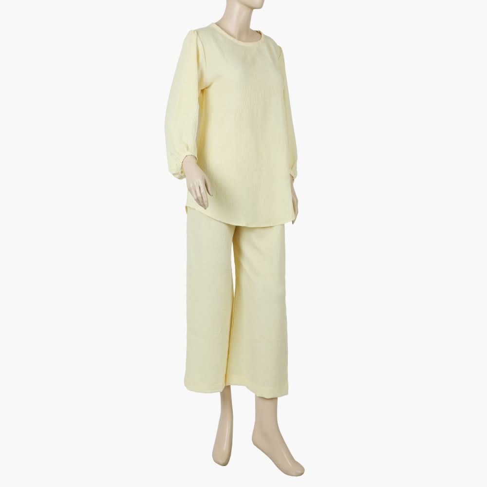 Women's Western 2 Pcs Suit - Yellow, Women Night Suit, Chase Value, Chase Value
