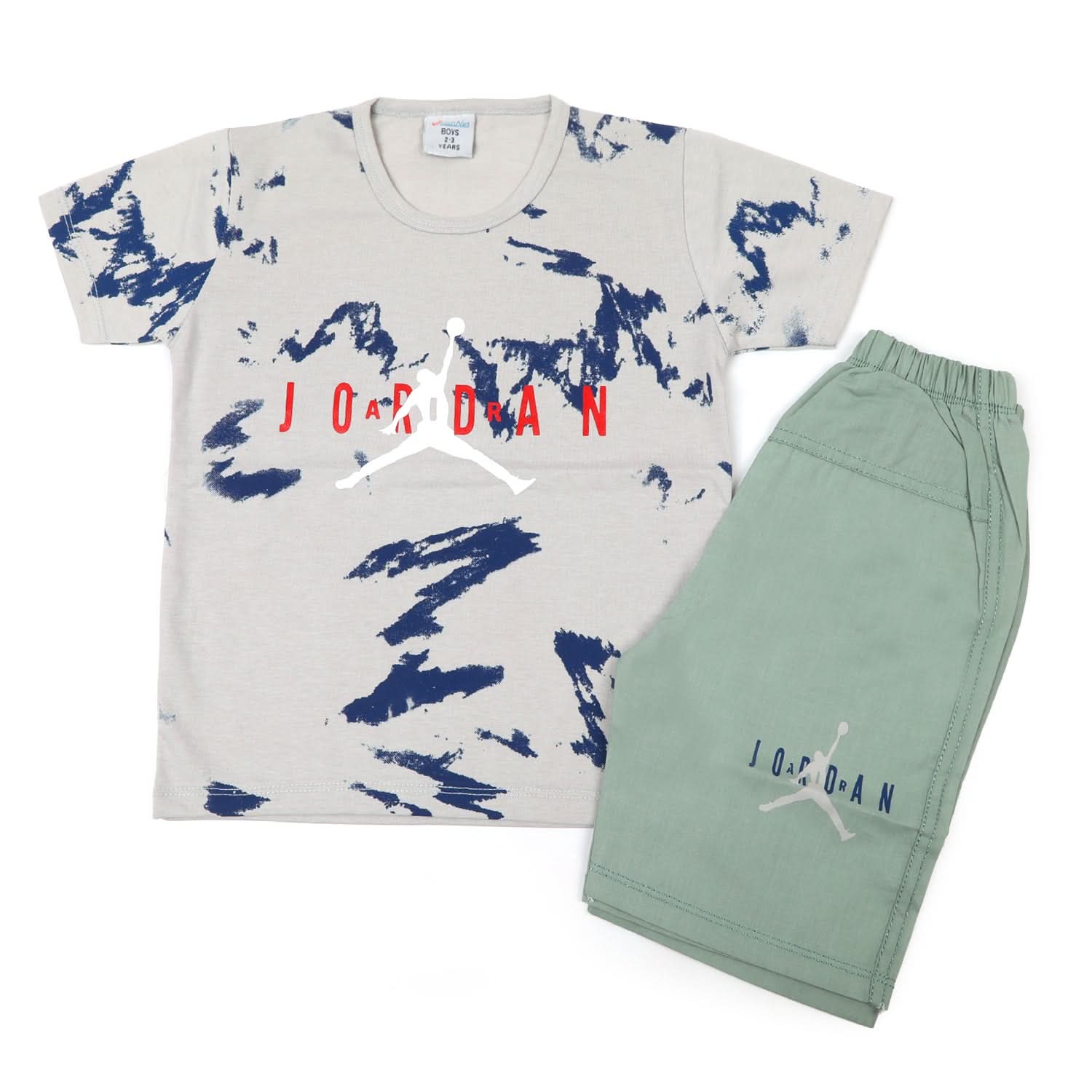 Boys Half Sleeves Short Suit - Grey, Boys Sets & Suits, Chase Value, Chase Value