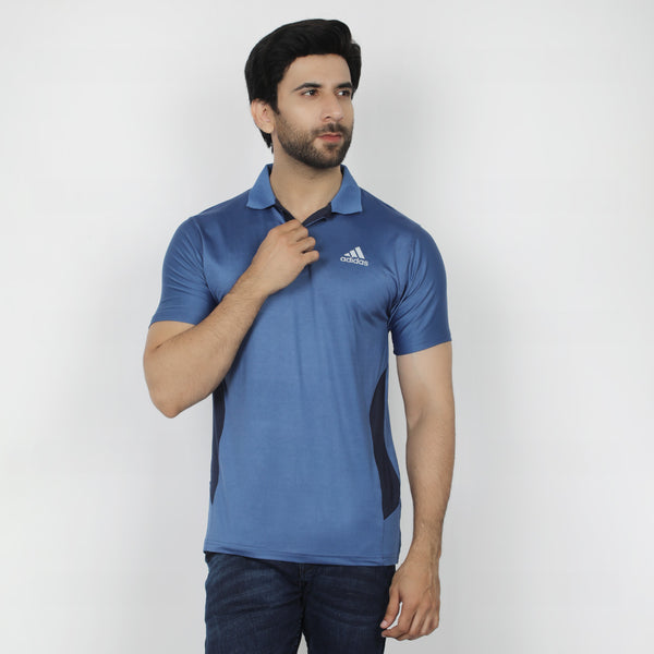 Men's Half Sleeves Polo T-Shirt - Blue