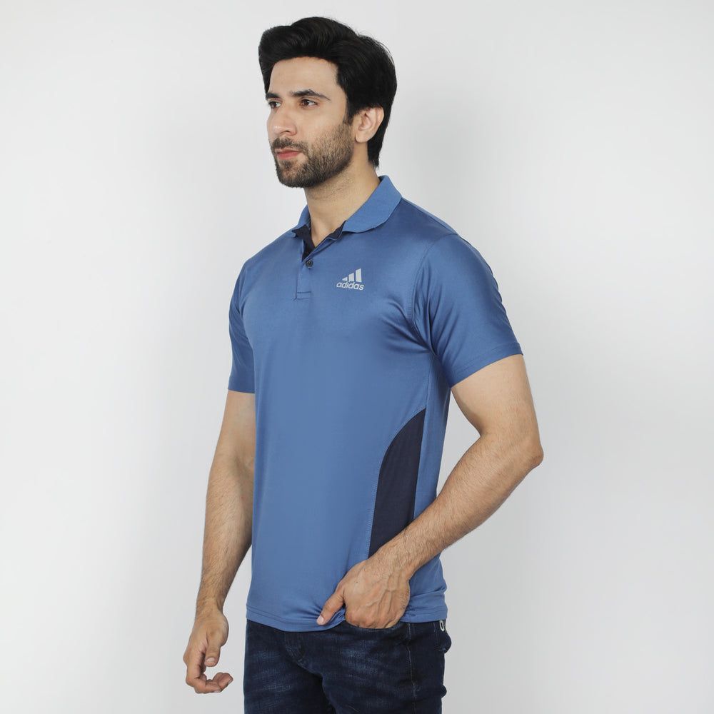 Men's Half Sleeves Polo T-Shirt - Blue, Men's T-Shirts & Polos, Chase Value, Chase Value