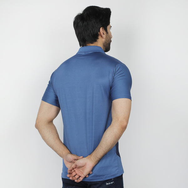 Men's Half Sleeves Polo T-Shirt - Blue