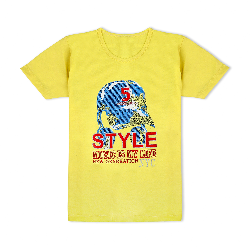Valuable Boys Half Sleeves Short Suit - Yellow, Boys Sets & Suits, Chase Value, Chase Value