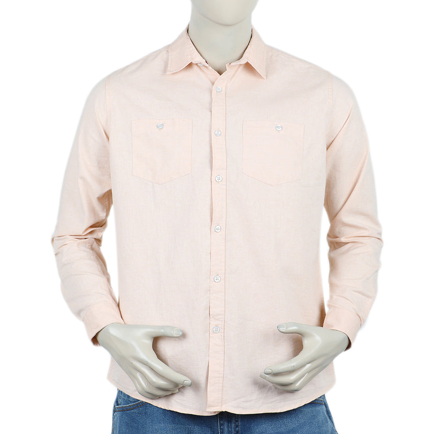 Eminent Men's Casual Chambray Shirt - Mustard