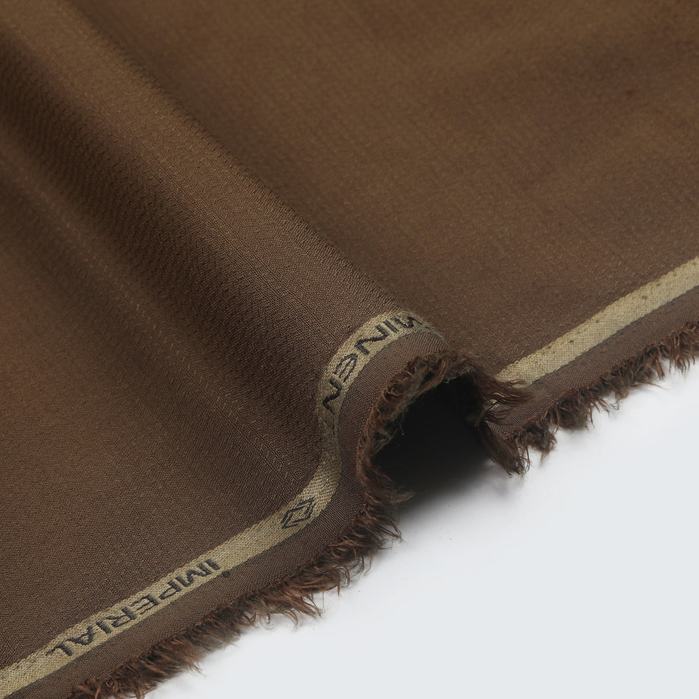 Eminent Imperial Dobby Unstitched 3pcs Suit - Brown, Men's Unstitched Fabric, Eminent, Chase Value