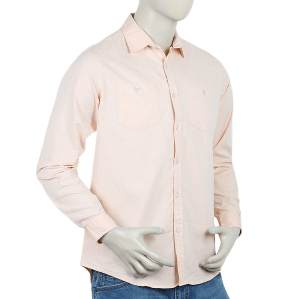 Eminent Men's Casual Chambray Shirt - Mustard