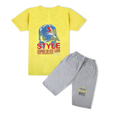 Valuable Boys Half Sleeves Short Suit - Yellow, Boys Sets & Suits, Chase Value, Chase Value