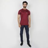 Men's Round Neck Half Sleeves T-Shirt - Maroon, Men's T-Shirts & Polos, Chase Value, Chase Value