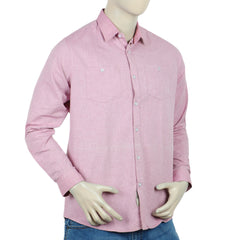 Eminent Men's Casual Chambray Shirt - Maroon