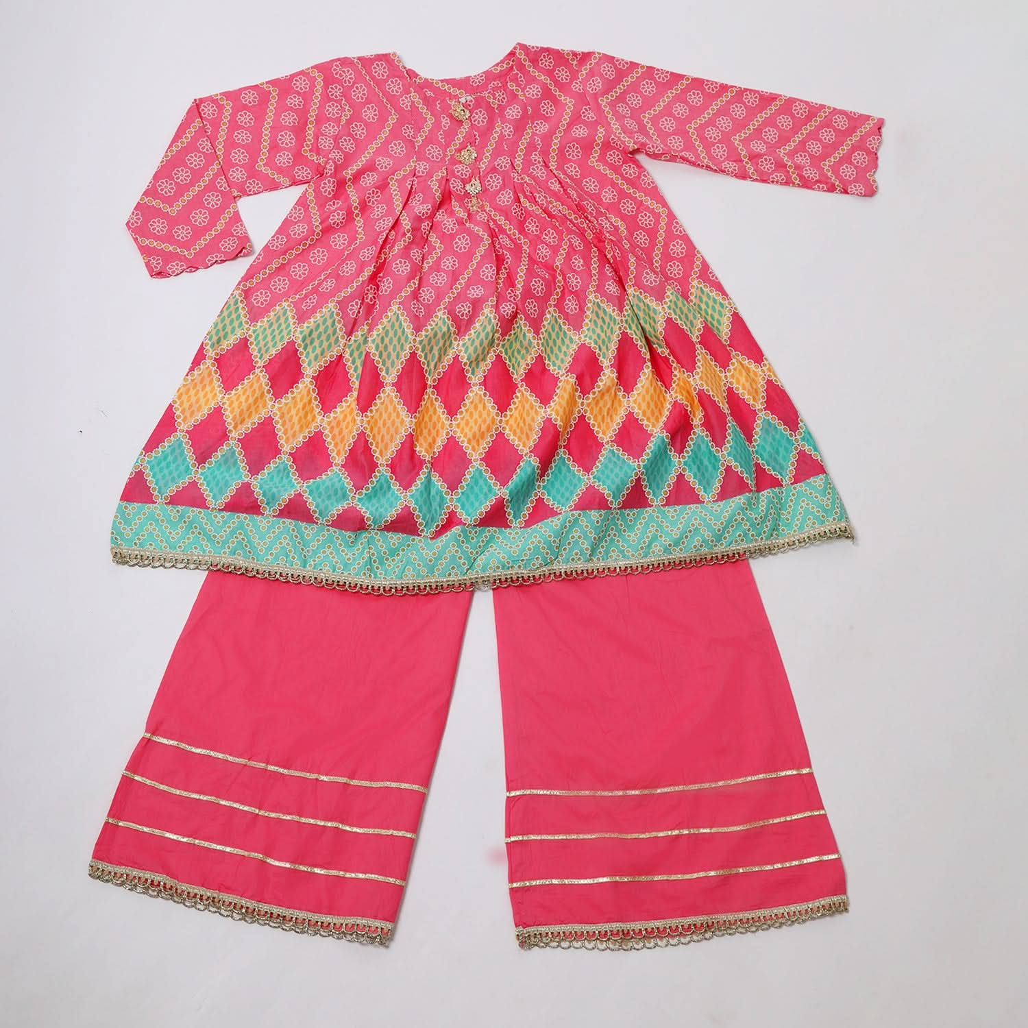 Girls 2Pcs Shalwar Suit - Pink, Girls Shalwar Kameez, Chase Value, Chase Value
