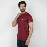 Men's Round Neck Half Sleeves T-Shirt - Maroon, Men's T-Shirts & Polos, Chase Value, Chase Value