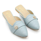Valuable Women's Backless Pump - Cyan, Women Backless Pumps, Chase Value, Chase Value