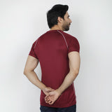 Men's Round Neck Half Sleeves T-Shirt - Maroon, Men's T-Shirts & Polos, Chase Value, Chase Value